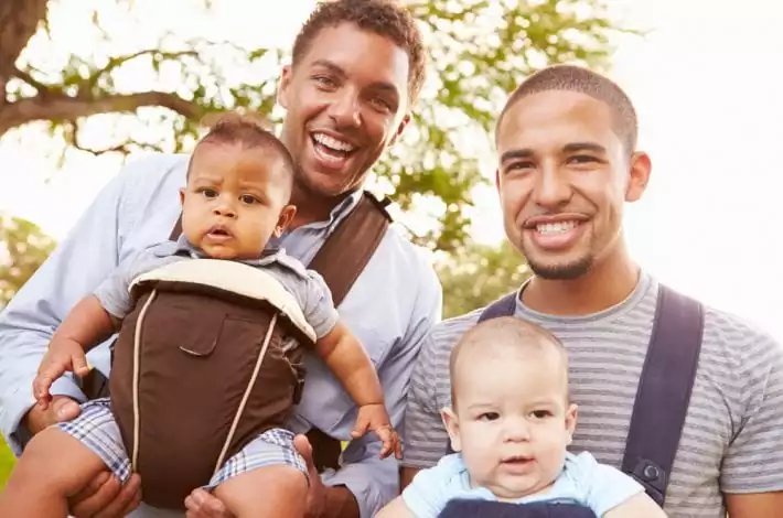 Fathers connecting with their young children